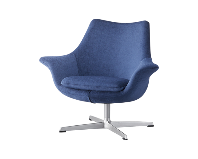 中村工芸 ラウンジチェア N119-NL ブルー - 椅子
